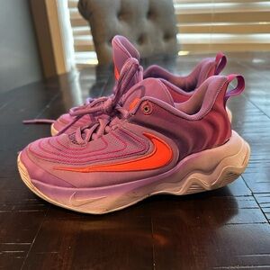 Nike BasketBall Shoes  1Y Vibrant Purple and Orange
